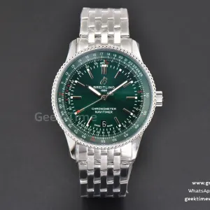 Navitimer 41mm TF quadrante verde bracciale SS 2824