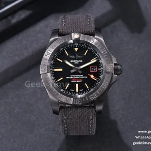 Avenger BlackBird TF 44mm quadrante nero in titanio cinturino in nylon A2824