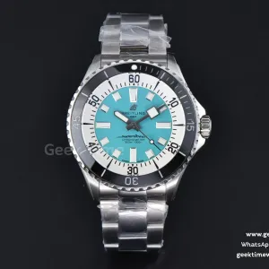 SuperOcean 44mm TF cadran bleu Tiffany/blanc bracelet SS A2824