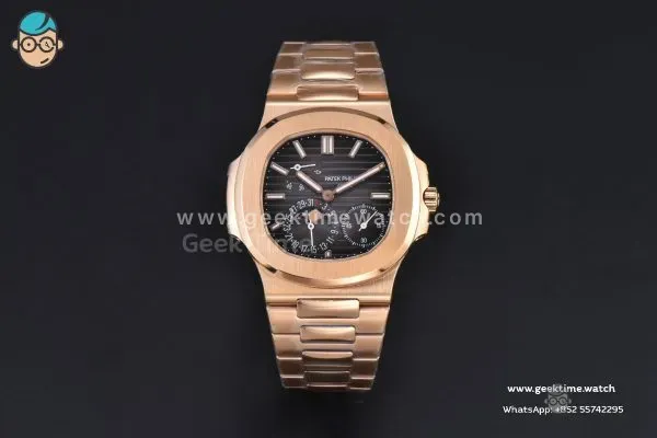 Nautilus 5712 41mm PPF RG quadrante nero bracciale RG A240 V2