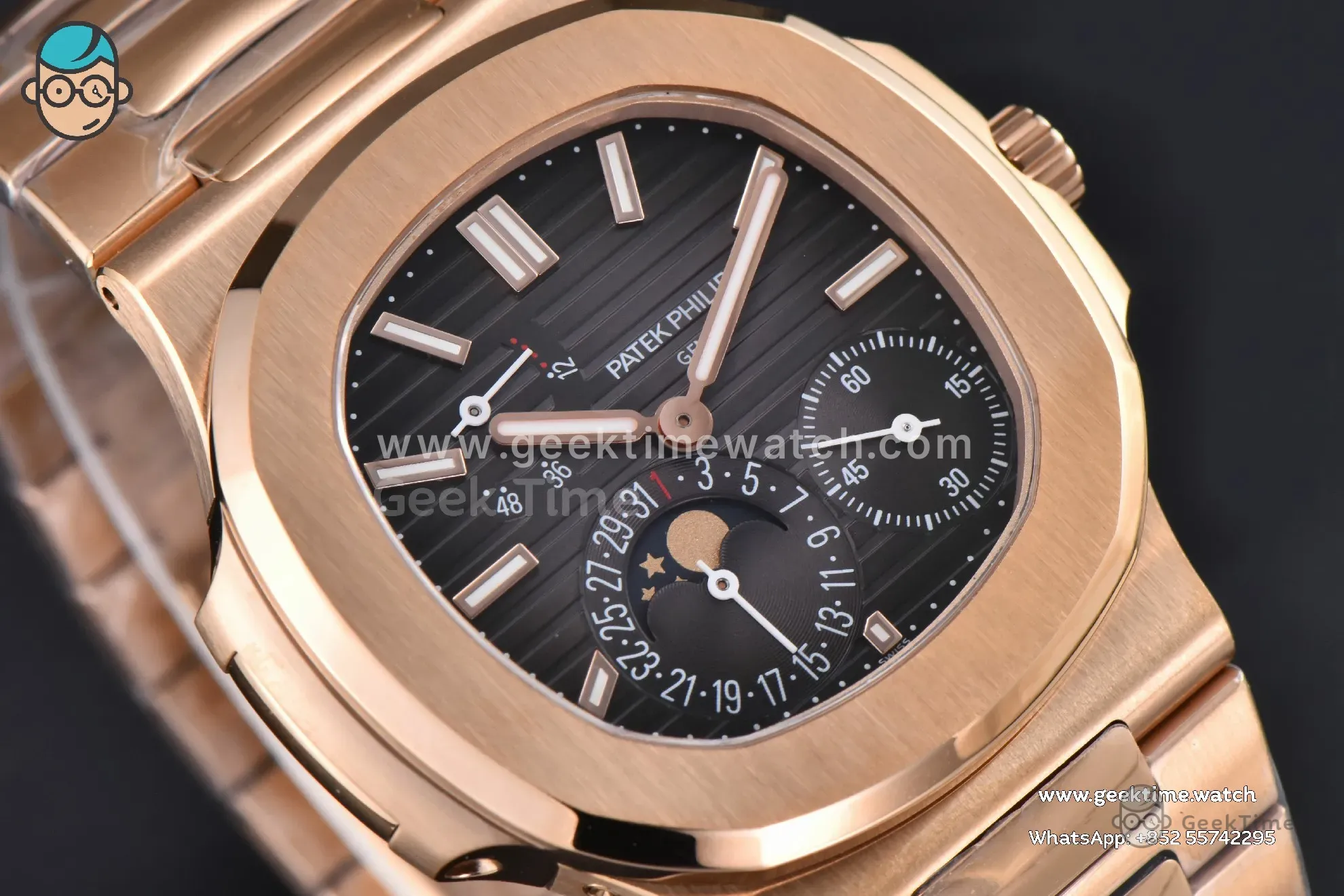 Nautilus 5712 41mm PPF RG quadrante nero bracciale RG A240 V2 - Image 11