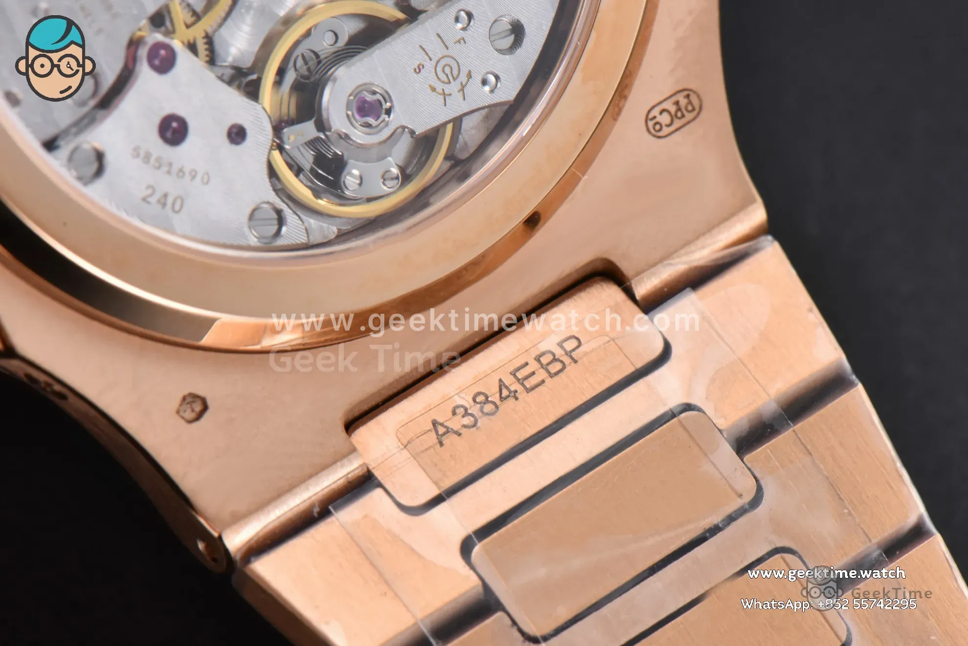 Nautilus 5712 41mm PPF RG quadrante nero bracciale RG A240 V2 - Image 24