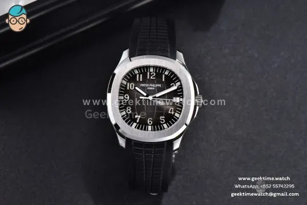 Aquanaut 5167 40mm 3KF quadrante nero cinturino in caucciù nero A330 V3