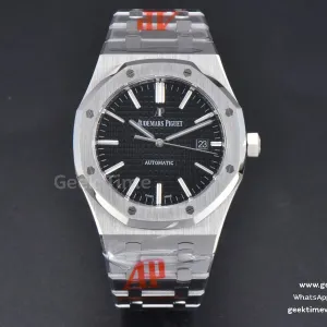 Royal Oak 15400 ORF 41mm graues strukturiertes Zifferblatt SS-Armband A3120 Super Clone