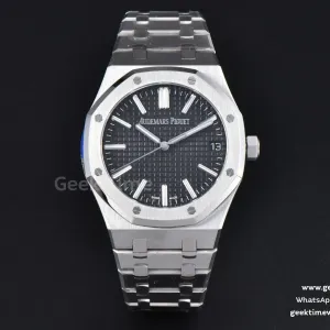 Royal Oak 15510 “50th Anniversary” APSF 41mm SS cadran noir bracelet SS SA4302 Super Clone