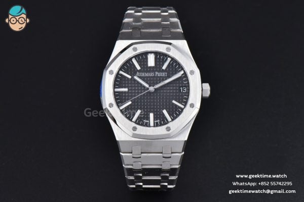 Royal Oak 15510 “50th Anniversary” APSF 41mm SS quadrante nero bracciale SS SA4302 Super Clone - Image 7
