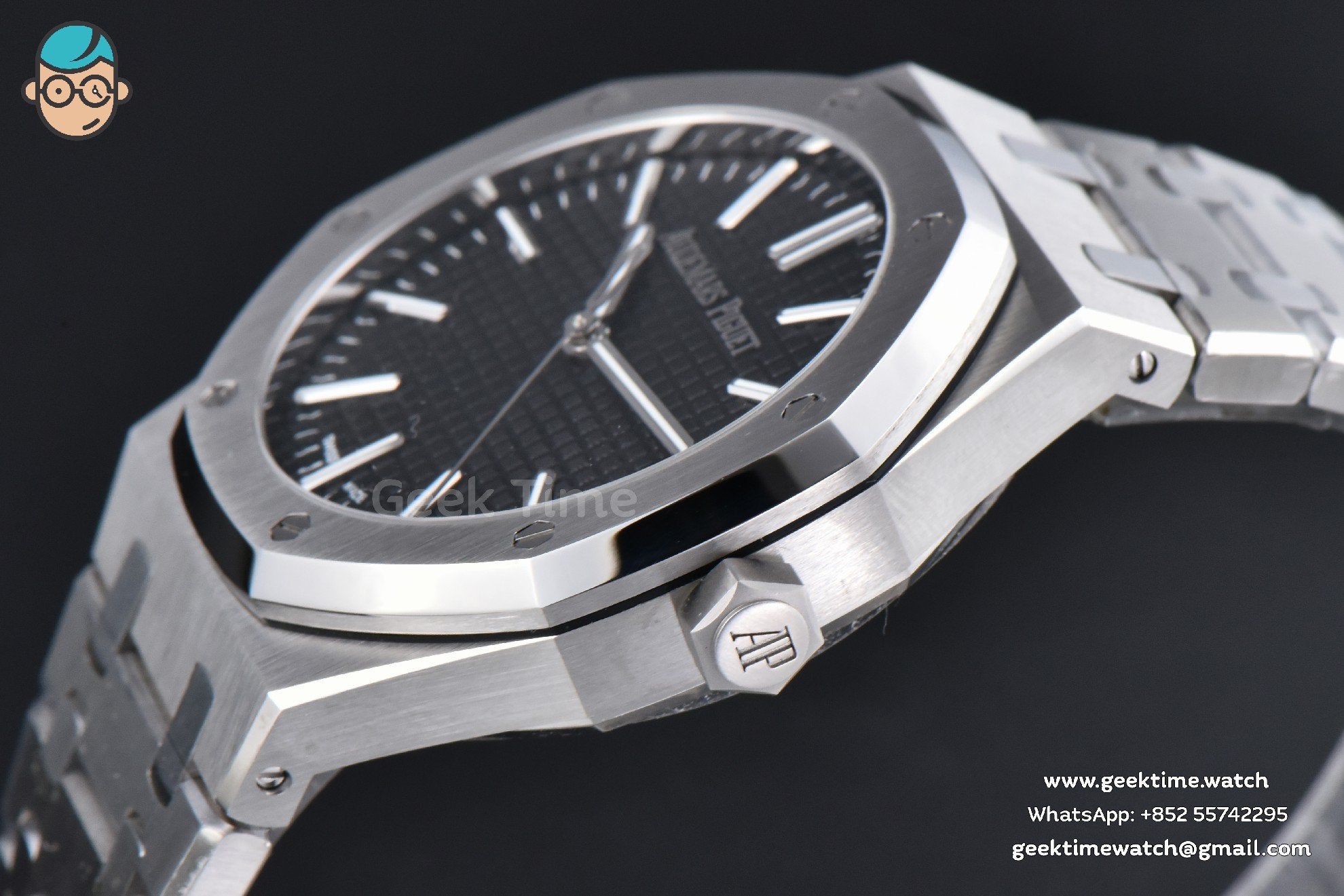 Royal Oak 15510 “50th Anniversary” APSF 41mm SS quadrante nero bracciale SS SA4302 Super Clone - Image 6