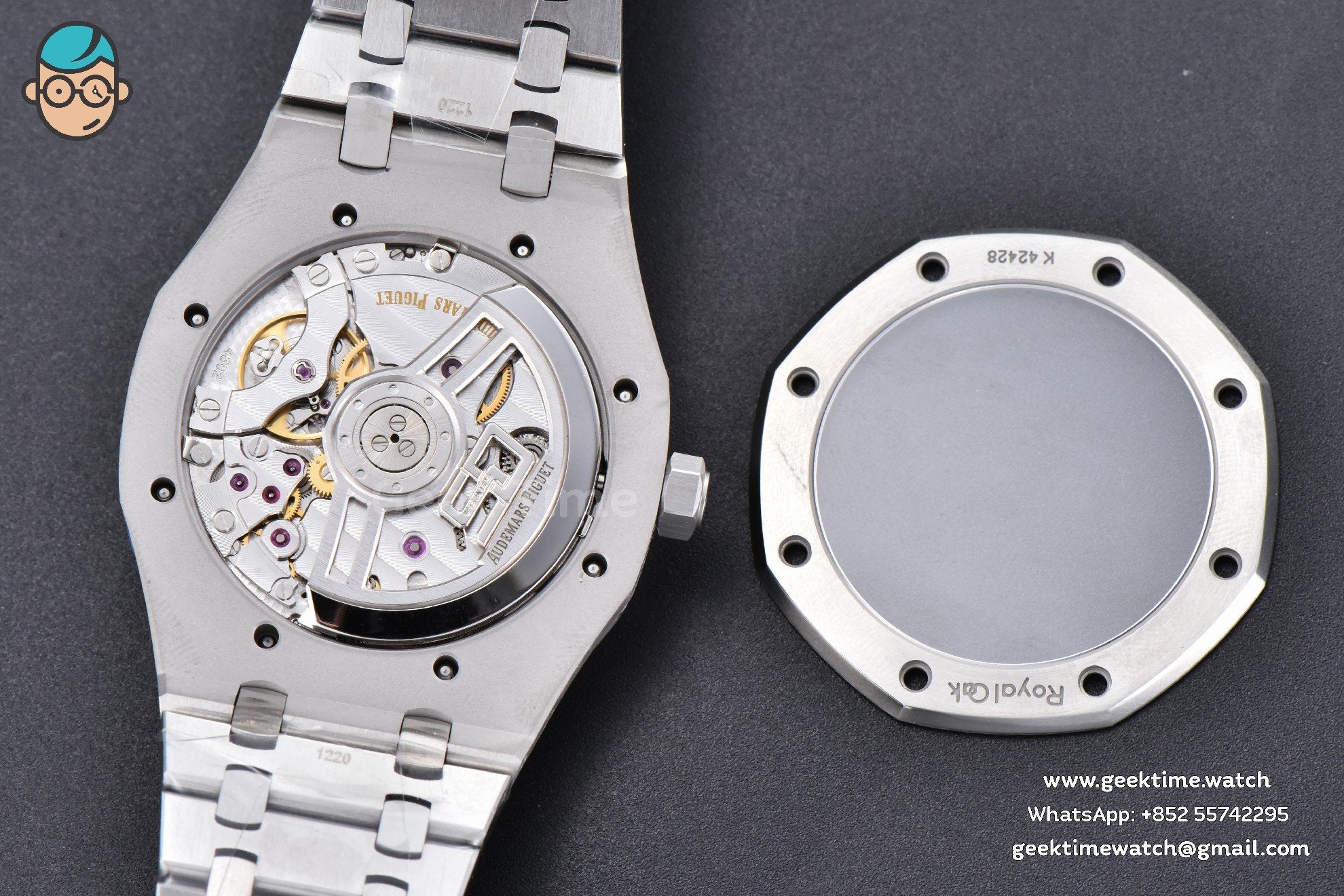 Royal Oak 15510 “50th Anniversary” APSF 41mm SS quadrante nero bracciale SS SA4302 Super Clone - Image 16
