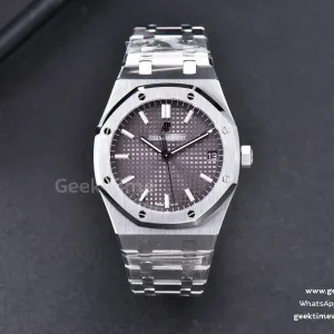 Royal Oak 15500 OMF 41mm cadran texturé gris bracelet SS MIYOTA 9015 V2