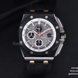 Royal Oak Offshore 44mm céramique noire Germany Edition JF cadran gris bracelet caoutchouc A3126