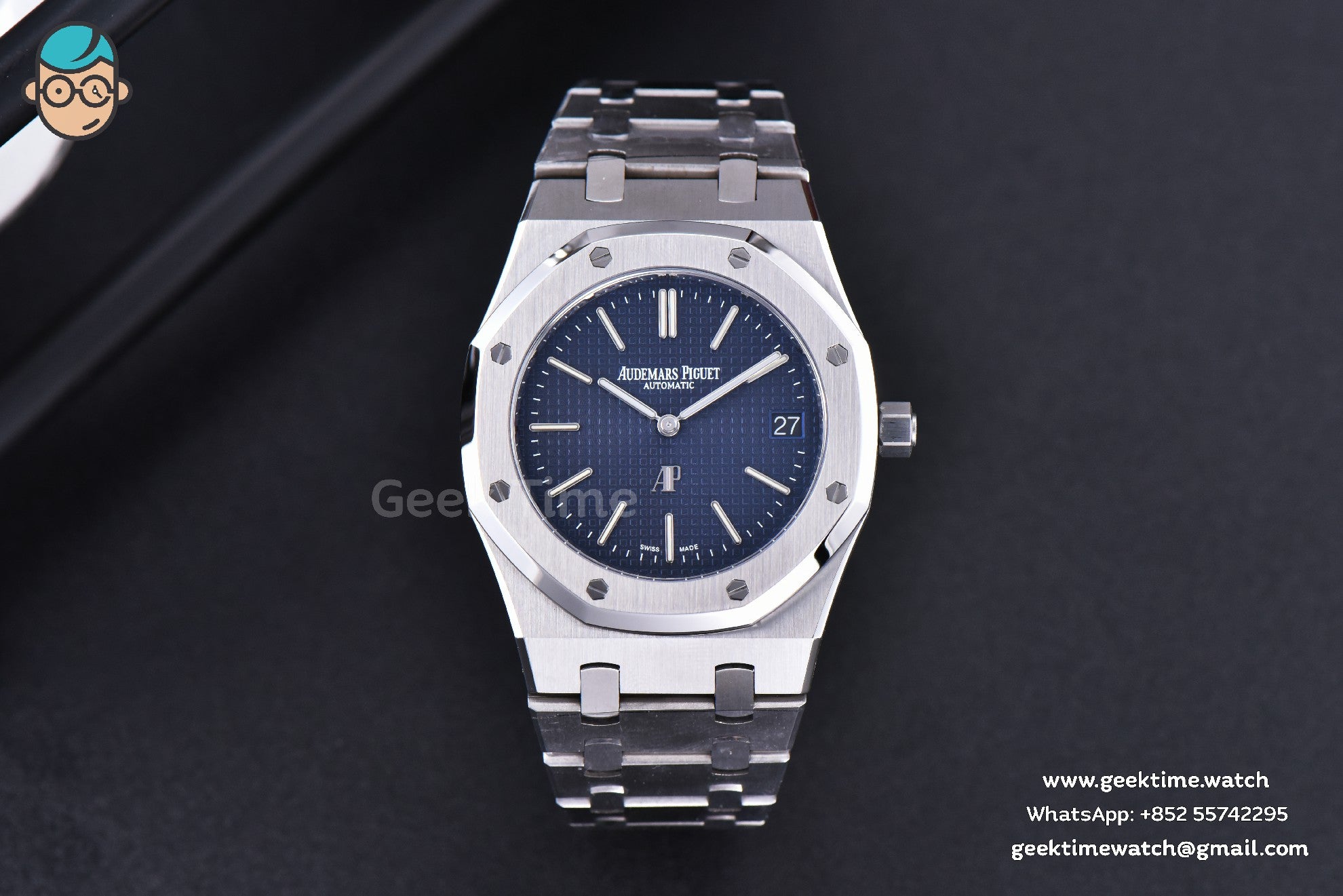 Royal Oak 15202 XF 39mm esfera azul texturizada brazalete SS A2121 - Image 9
