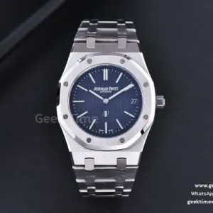 Royal Oak 15202 XF 39mm esfera azul texturizada brazalete SS A2121