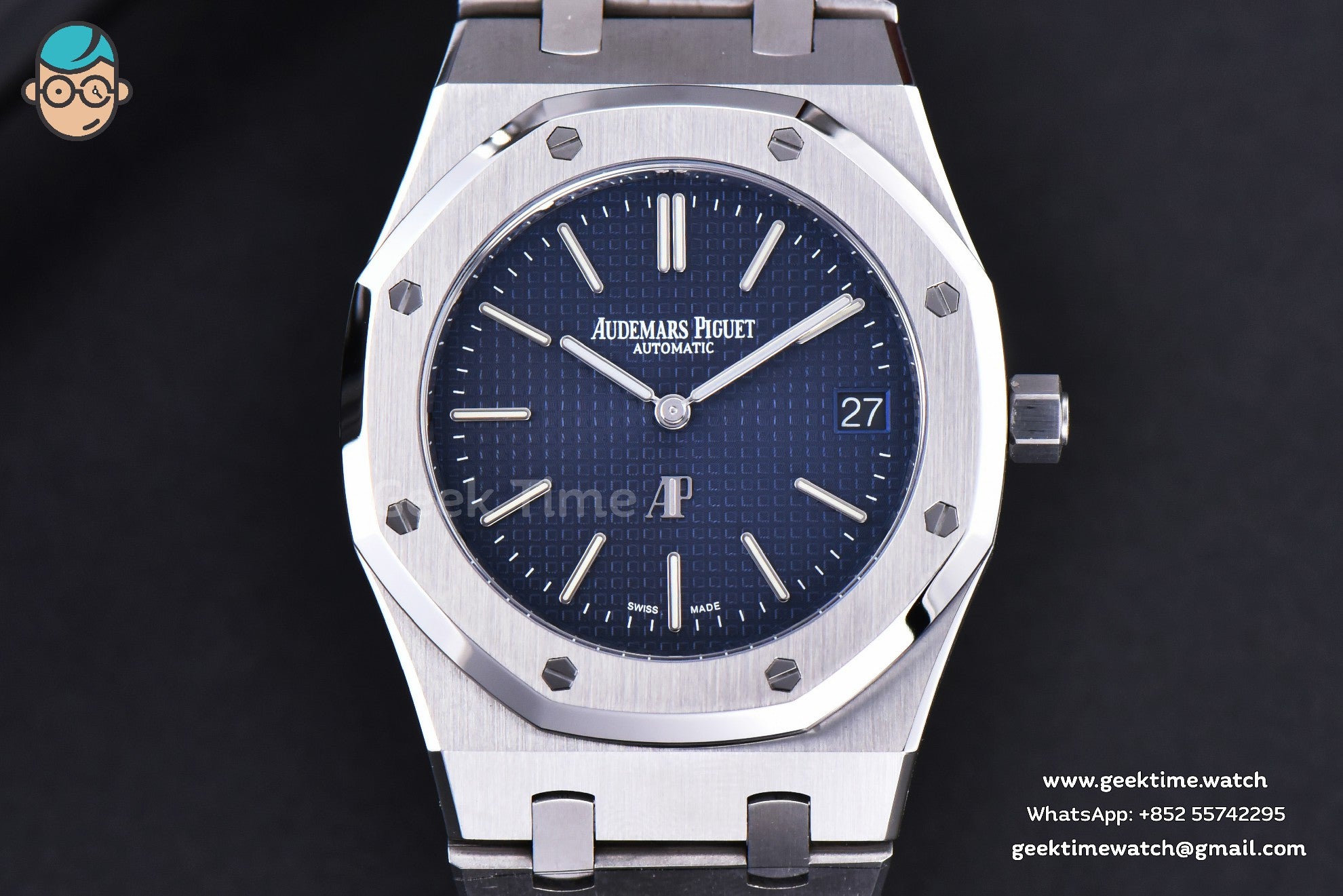 Royal Oak 15202 XF 39mm esfera azul texturizada brazalete SS A2121 - Image 5