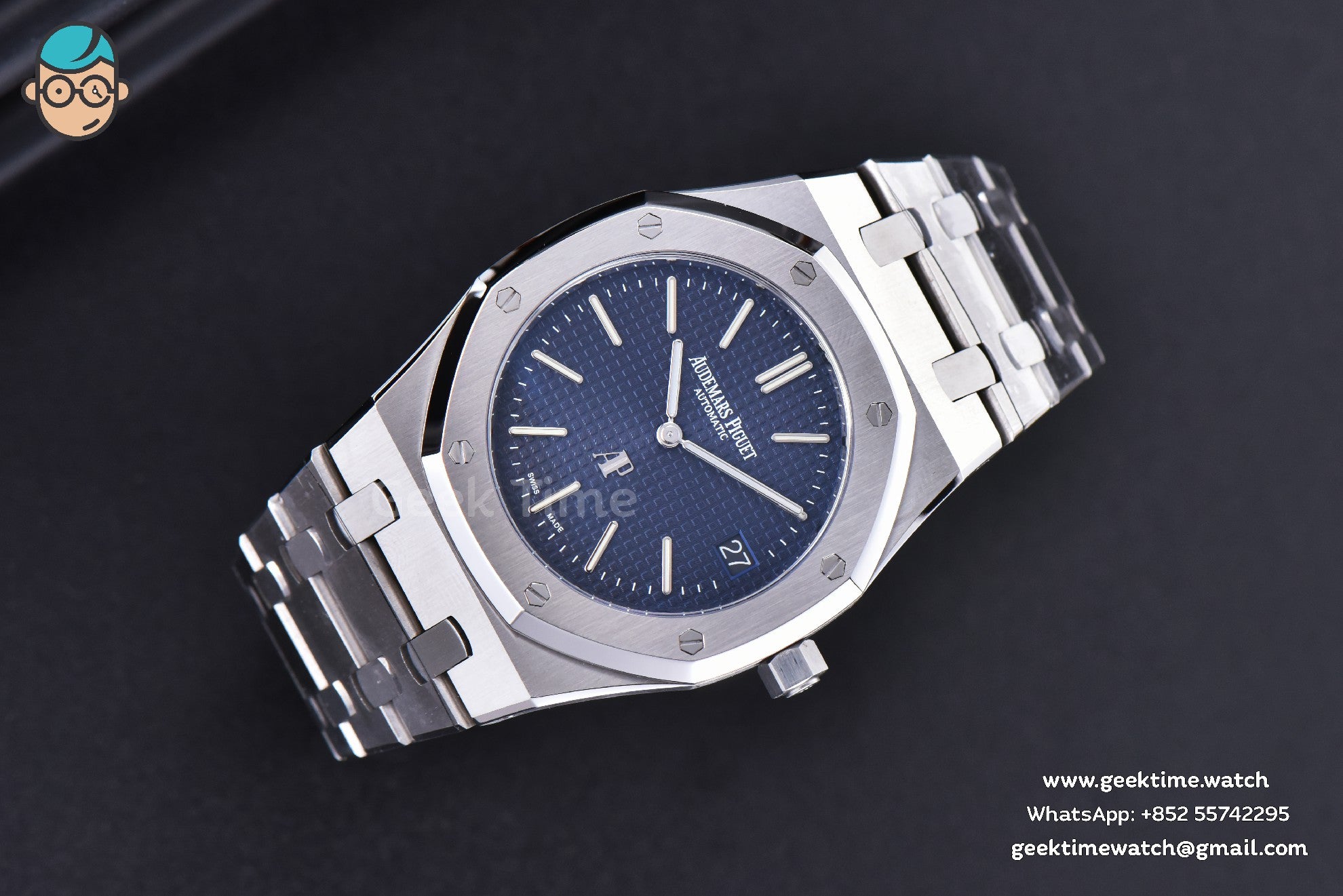 Royal Oak 15202 XF 39mm esfera azul texturizada brazalete SS A2121 - Image 4