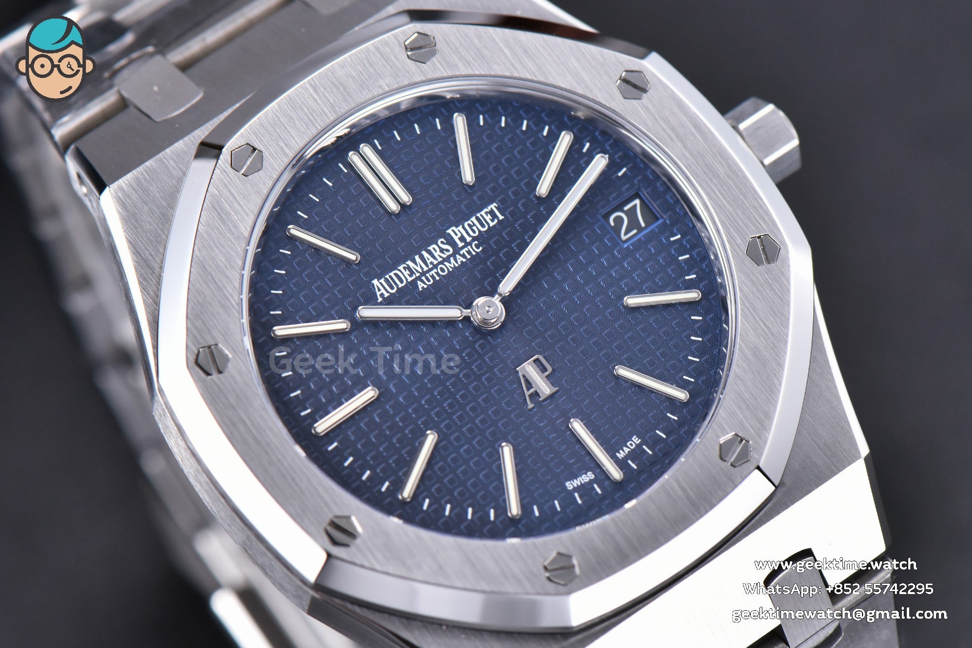 Royal Oak 15202 XF 39mm esfera azul texturizada brazalete SS A2121 - Image 6