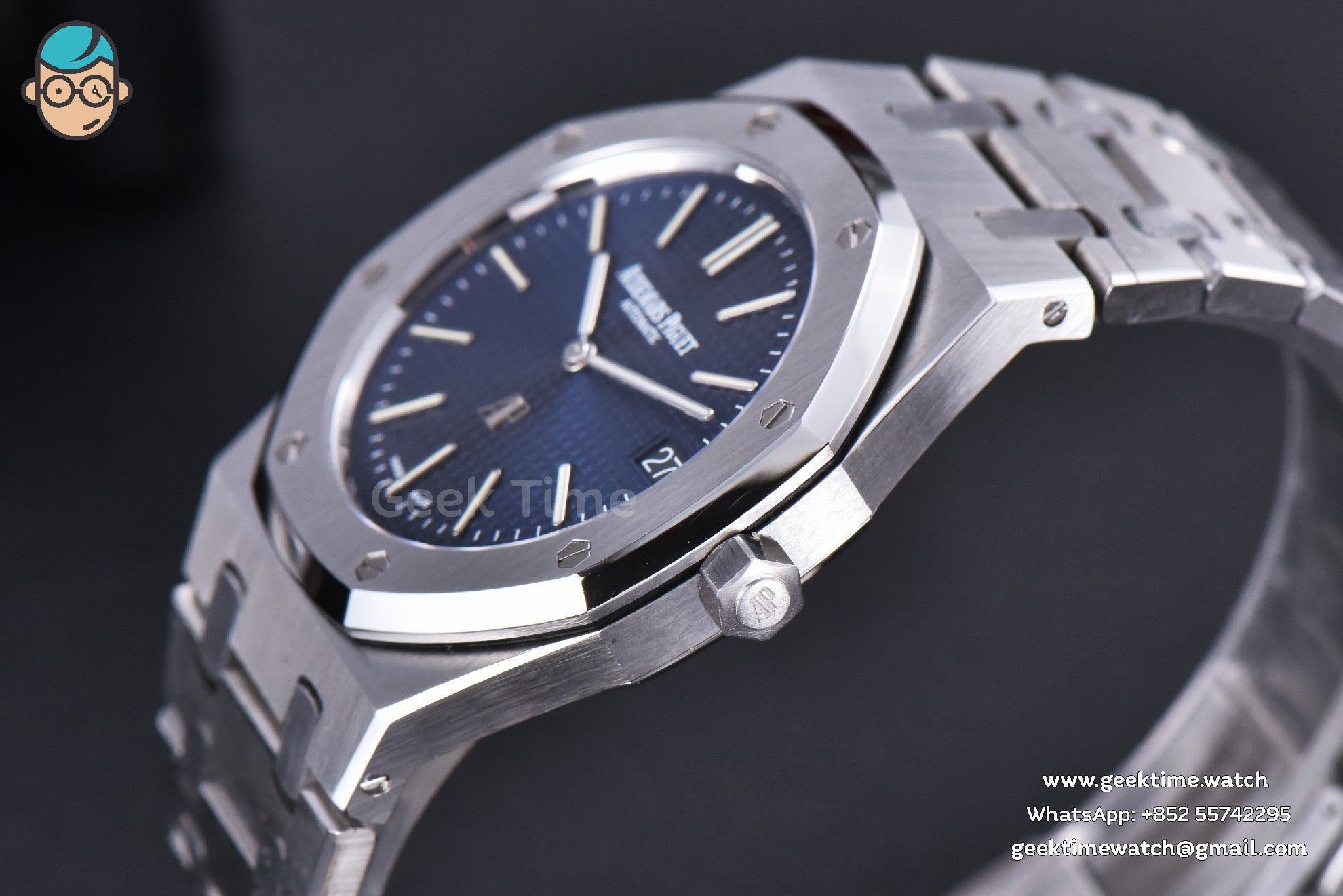 Royal Oak 15202 XF 39mm esfera azul texturizada brazalete SS A2121 - Image 8