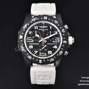 Endurance Pro 44mm OF quadrante bianco Chronometer cinturino in caucciù bianco Swiss Quartz