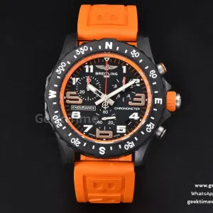 Endurance Pro 44mm OF quadrante arancione Chronometer cinturino in caucciù arancione Swiss Quartz