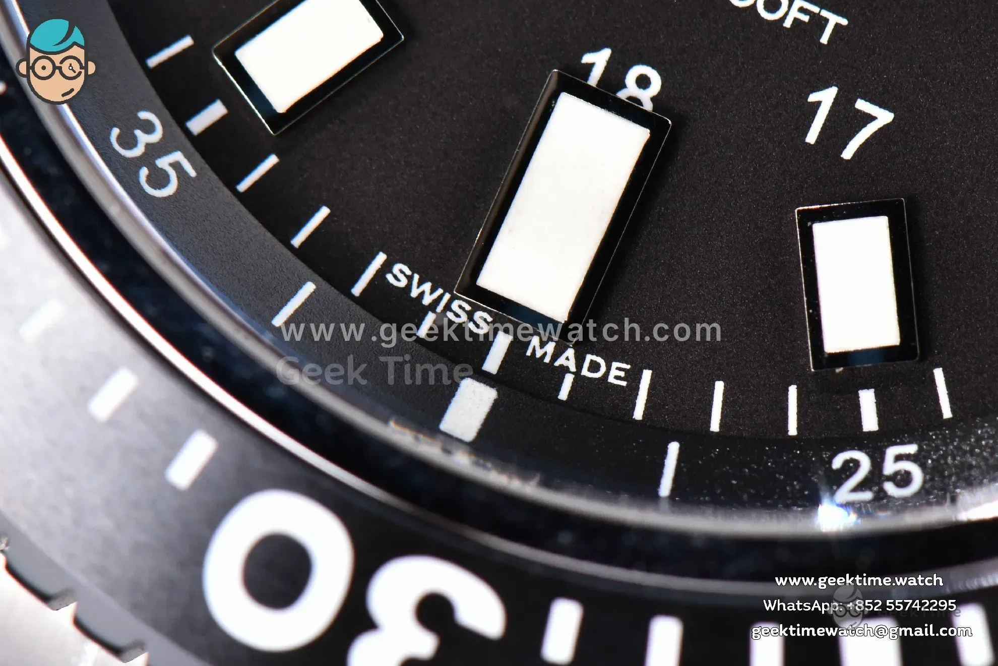 SuperOcean TF 44mm Black Ceramic Black Dial Stick Marker SS Bracelet A2824 - Image 7