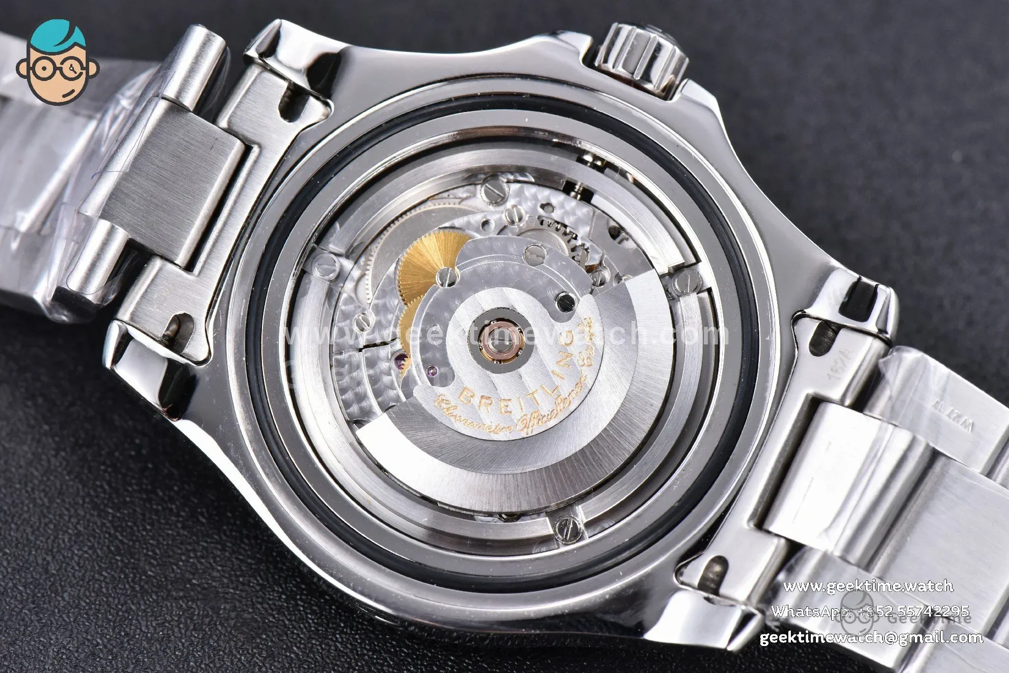 SuperOcean TF 44mm Black Ceramic Black Dial Stick Marker SS Bracelet A2824 - Image 17