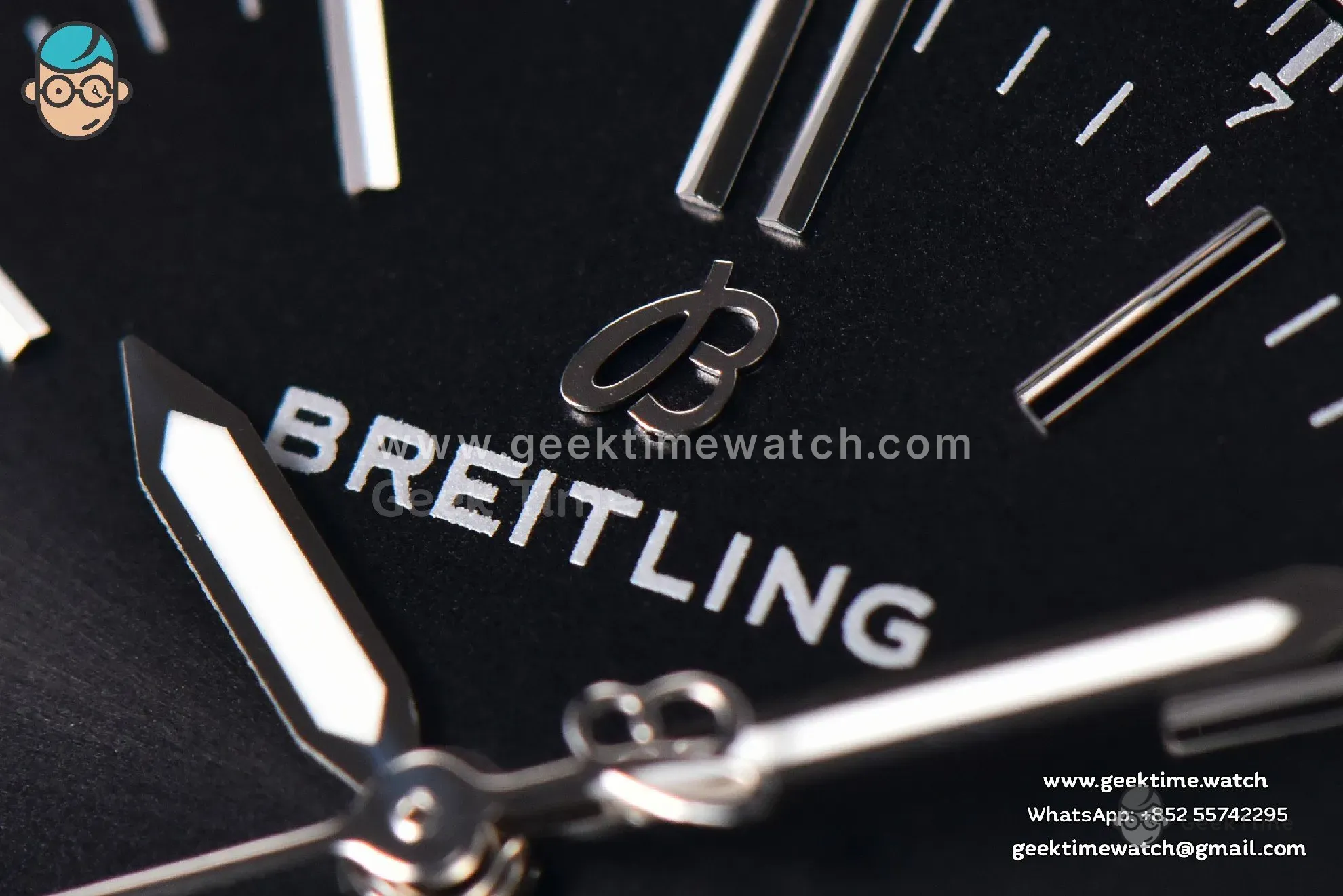 Navitimer TF 38mm SS Black Dial Gray Bezel Black Leather Strap A2824 - Image 4