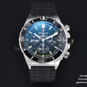 Chronomat B01 44mm BLSF Black Bezel Green Dial Rubber Strap 7750