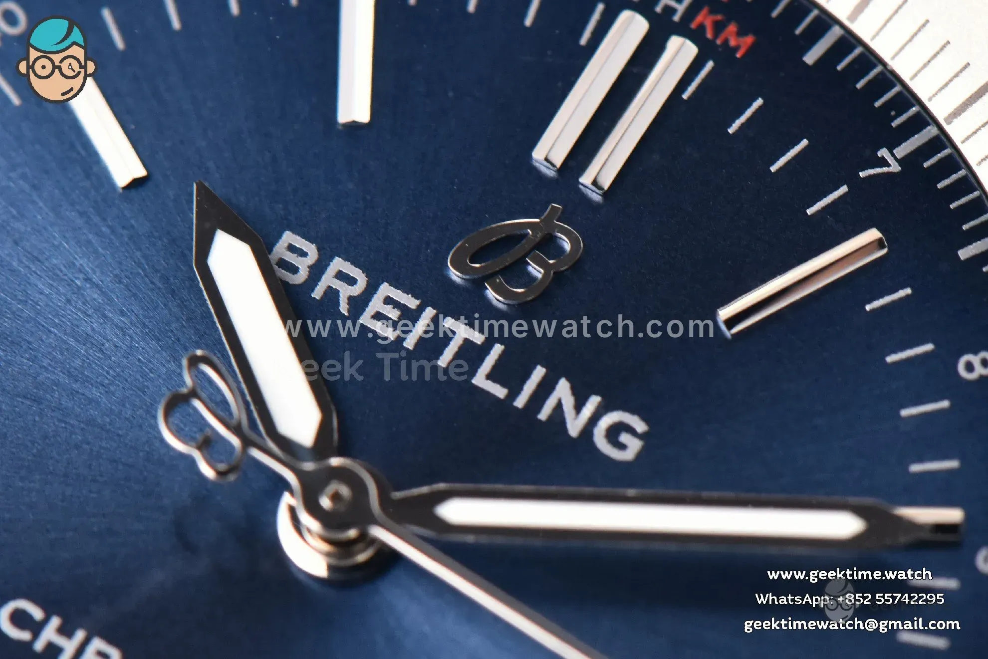 Navitimer TF 38mm SS cadran bleu lunette blanche bracelet SS A2824 - Image 4