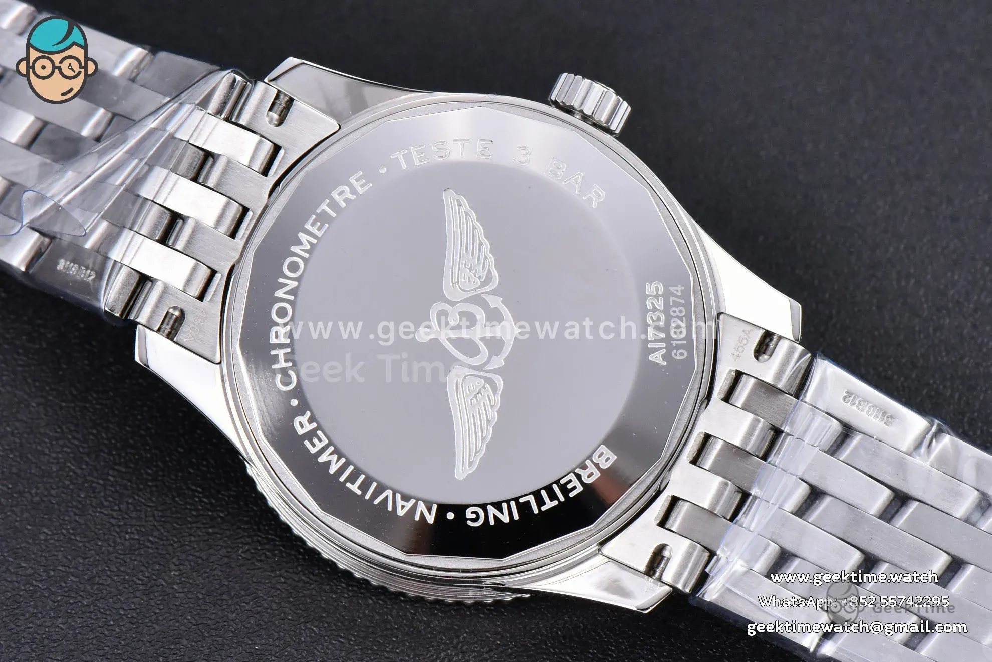 Navitimer TF 38mm SS cadran bleu lunette blanche bracelet SS A2824 - Image 13
