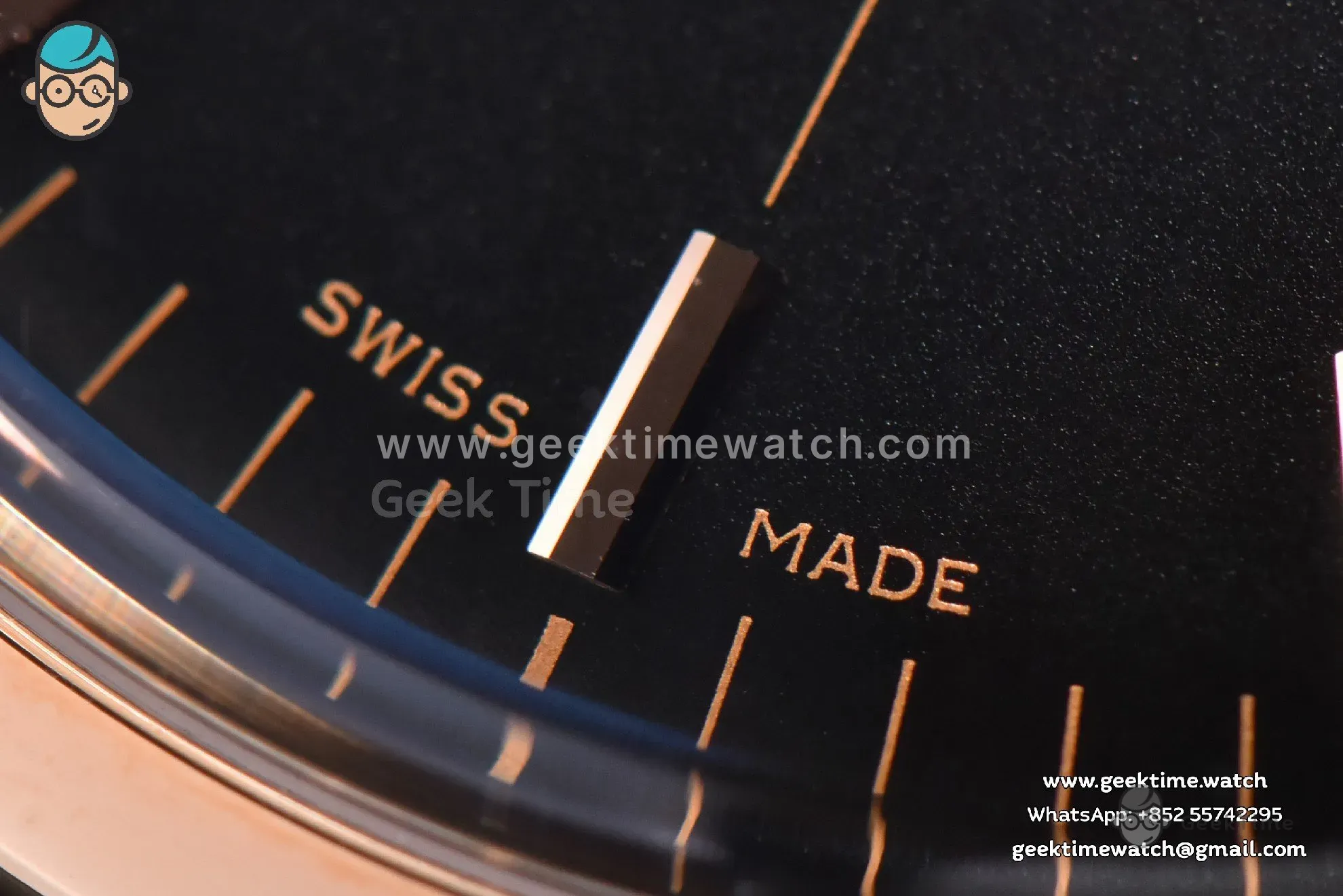 Transocean Day & Date V7F 43mm RG quadrante nero cinturino in pelle nera Clone CA145 - Image 7