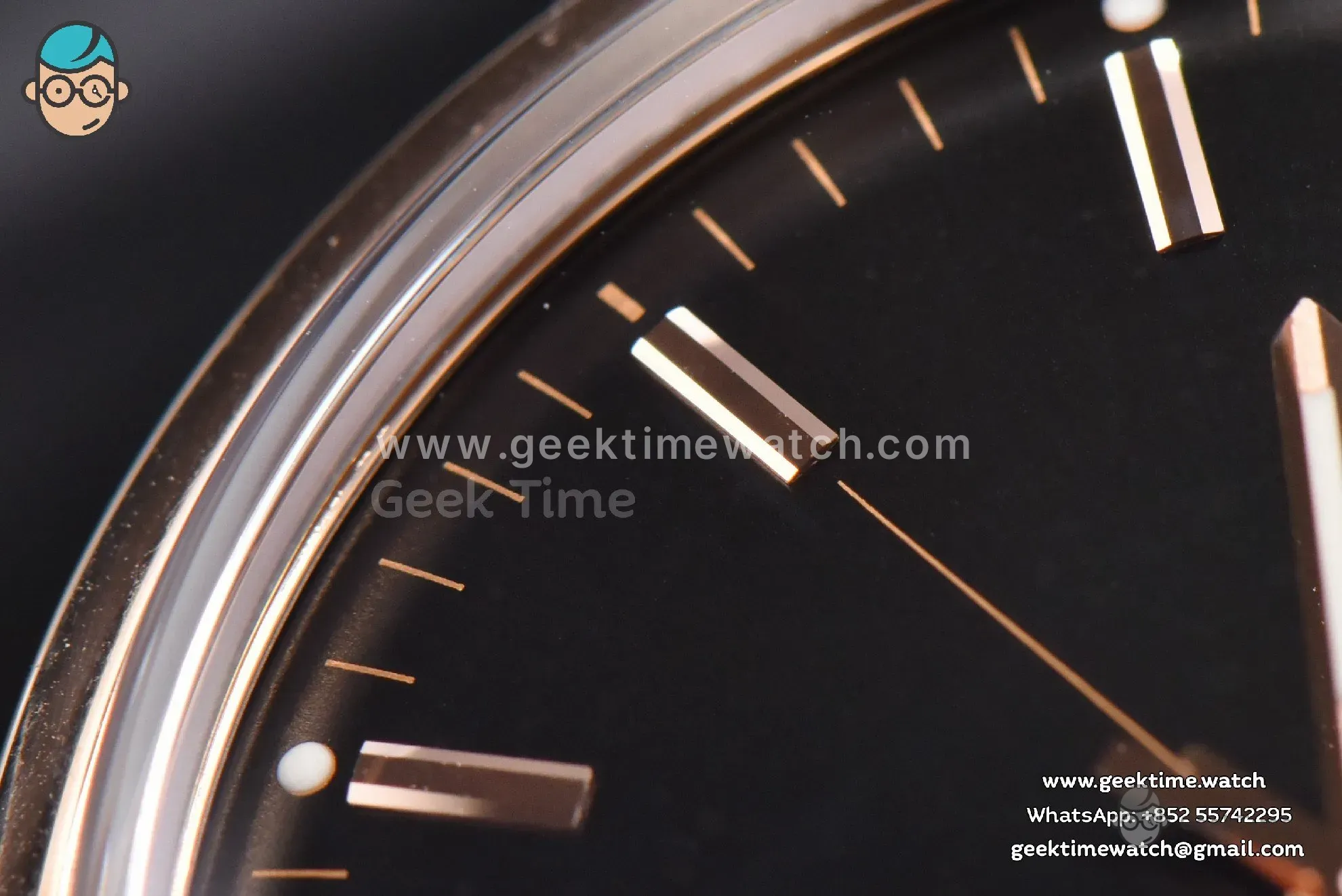 Transocean Day & Date V7F 43mm RG quadrante nero cinturino in pelle nera Clone CA145 - Image 8
