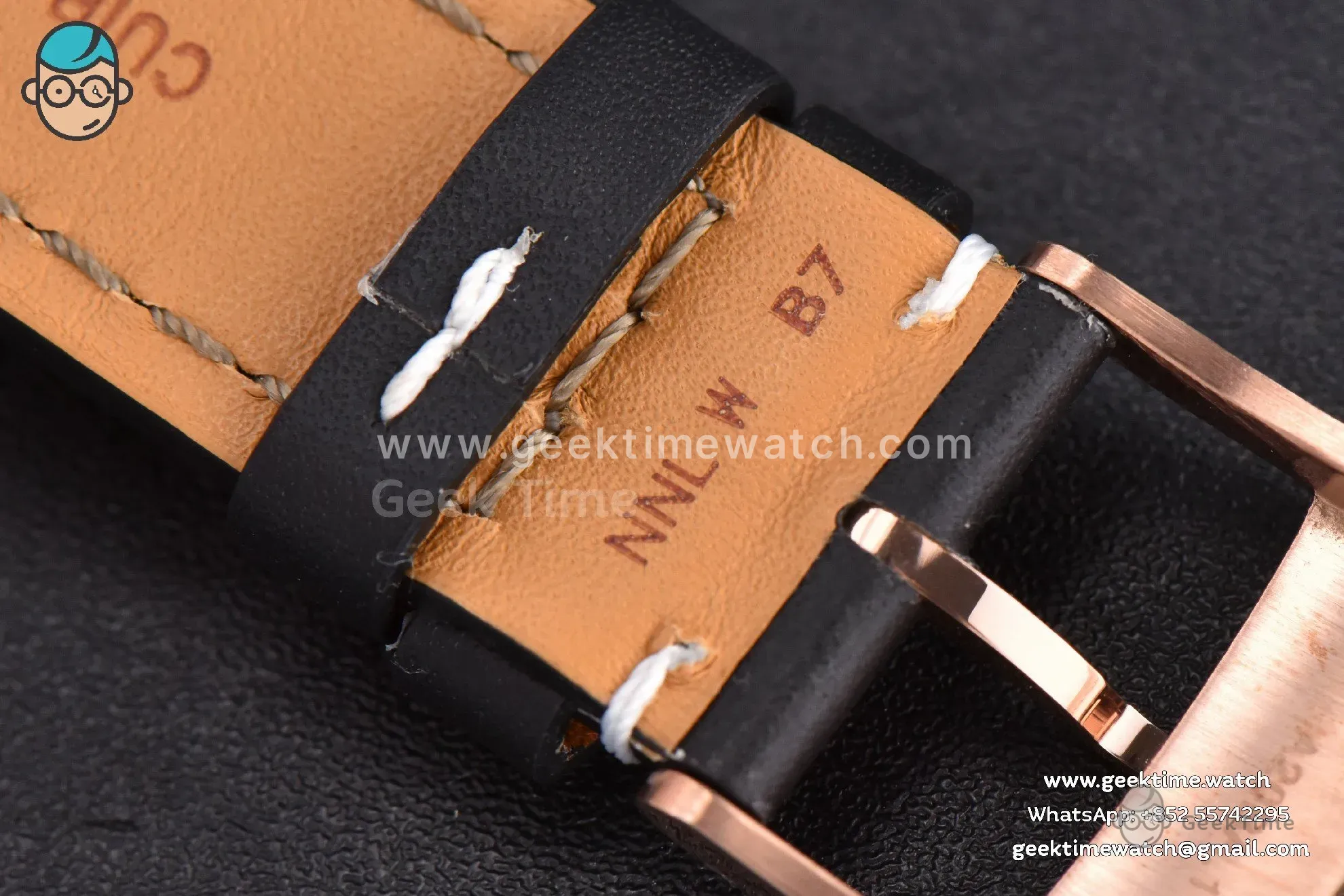 Transocean Day & Date V7F 43mm RG quadrante nero cinturino in pelle nera Clone CA145 - Image 27