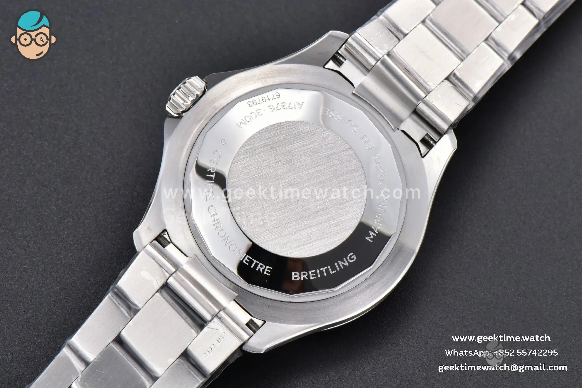 SuperOcean 44mm TF Blue Bezel Blue/White Dial SS Bracelet A2824 - Image 15