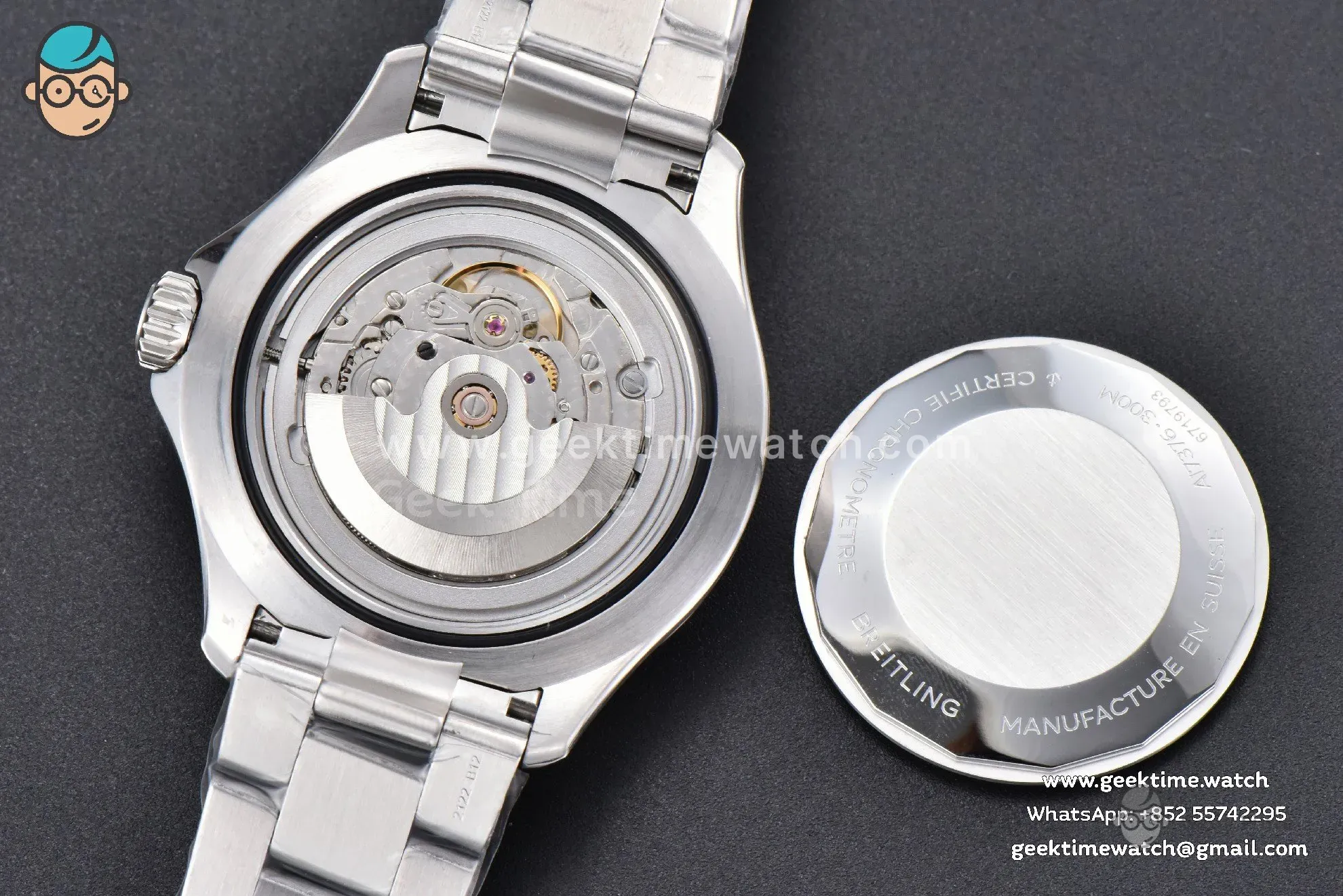 SuperOcean 44mm TF Blue Bezel Blue/White Dial SS Bracelet A2824 - Image 17