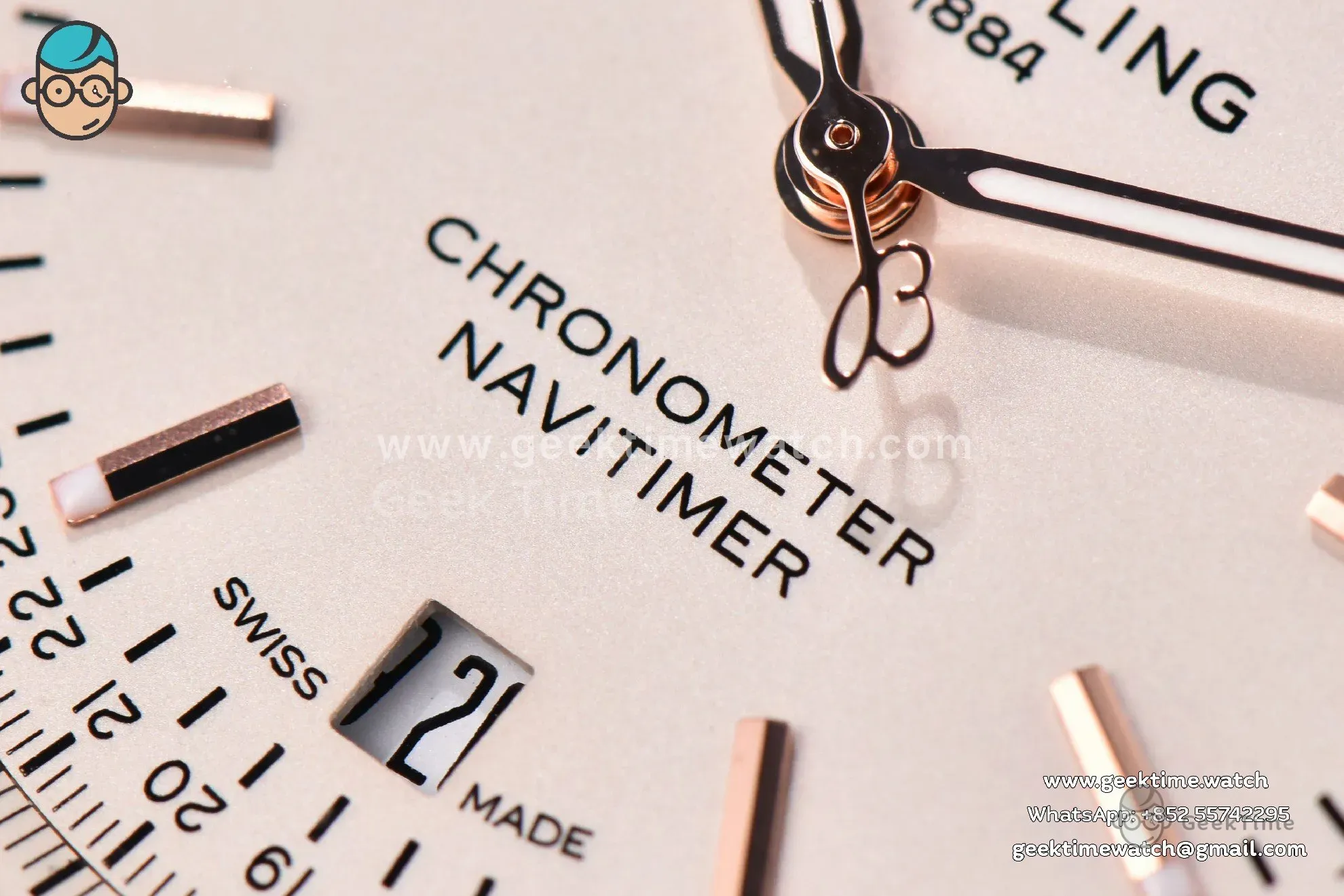 Navitimer TF 41mm SS cadran blanc lunette blanche bracelet cuir marron A2824 - Image 4