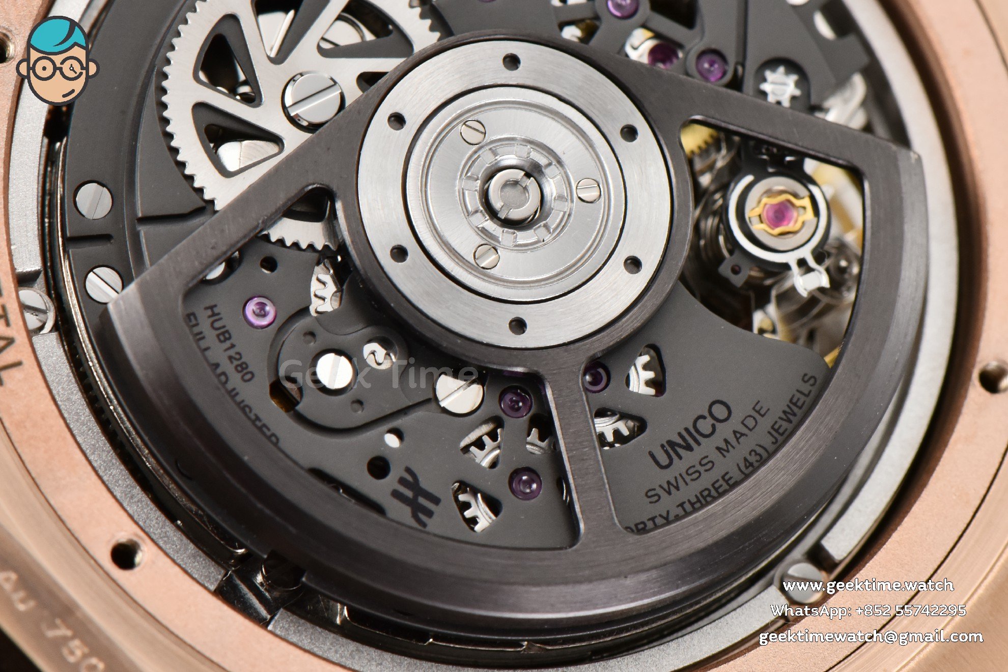 Big Bang Unico Rainbow King RG Diamond 45mm ZF skelettiert, Regenbogen-Gummiarmband A1280 - Image 17