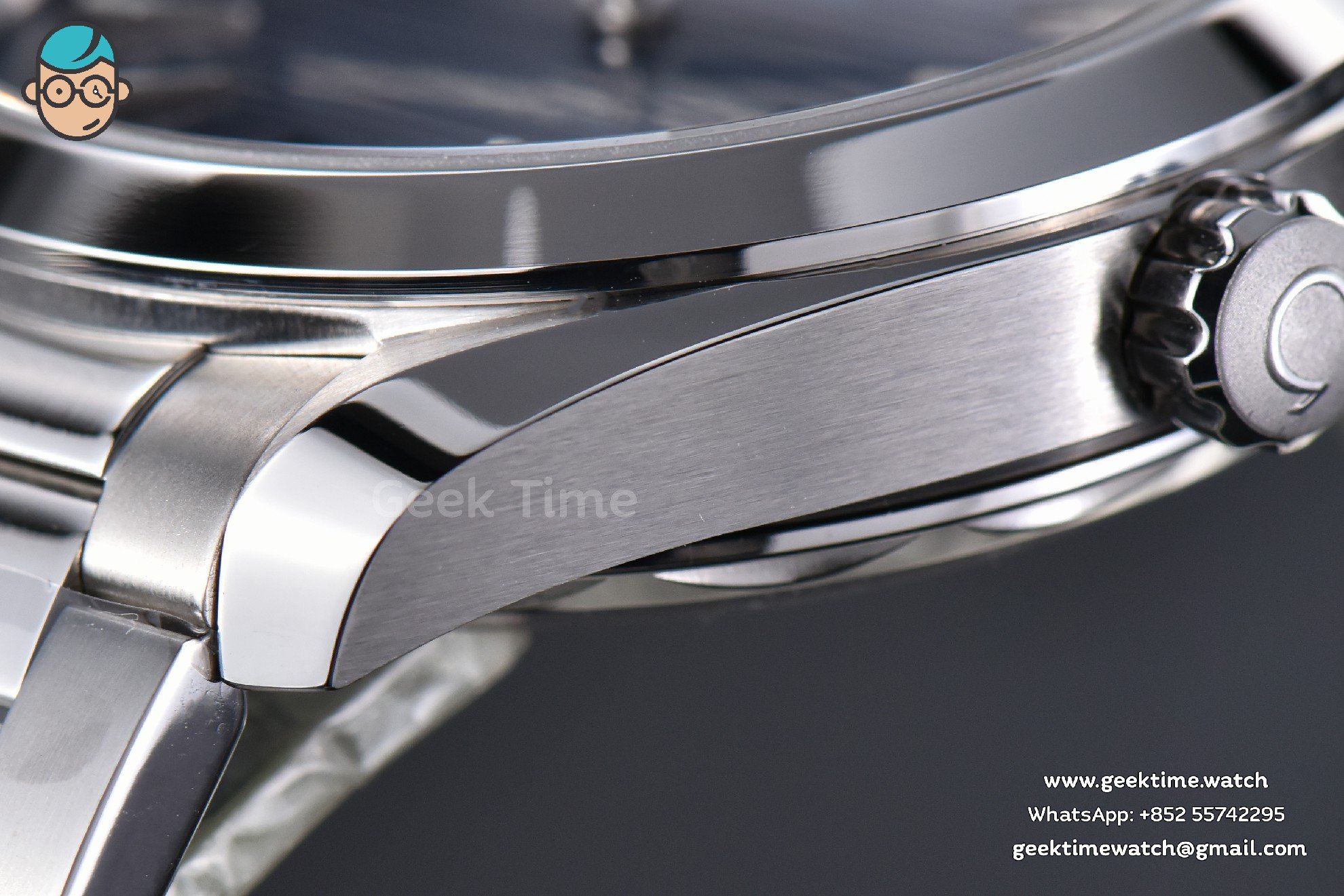 Aqua Terra 150M VSF 41mm quadrante blu scuro lancetta argento indici argento bracciale SS A8900 - Image 11