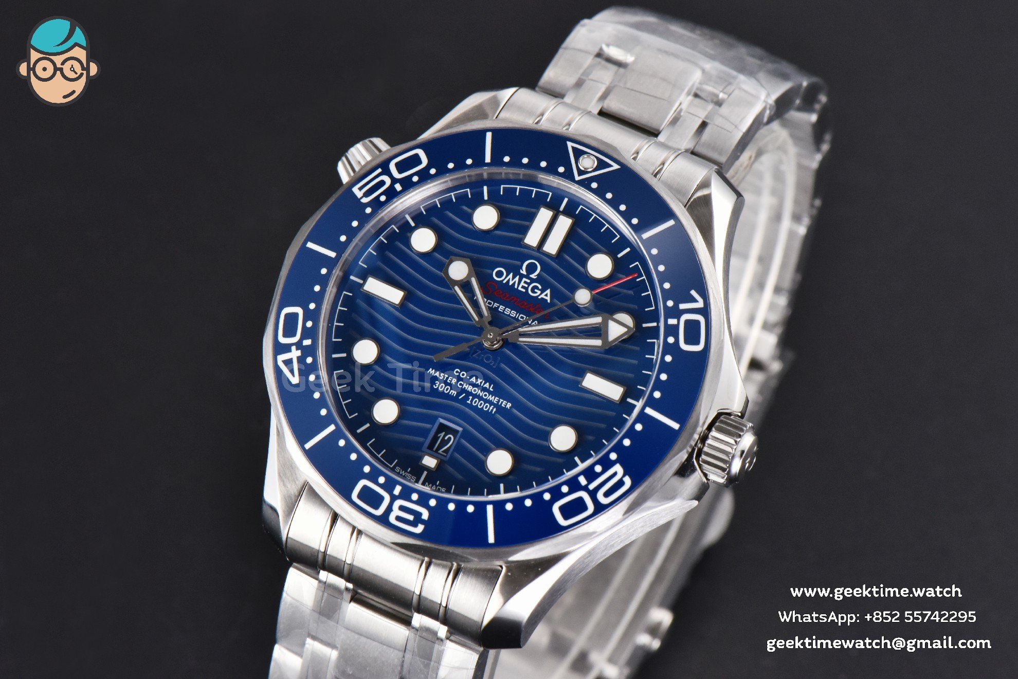 Seamaster Diver 300M 42mm ZF Blue Ceramic Blue Dial SS Bracelet A8800 - Image 2