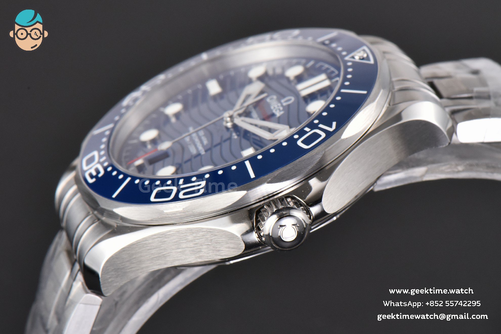 Seamaster Diver 300M 42mm ZF Blue Ceramic Blue Dial SS Bracelet A8800 - Image 8