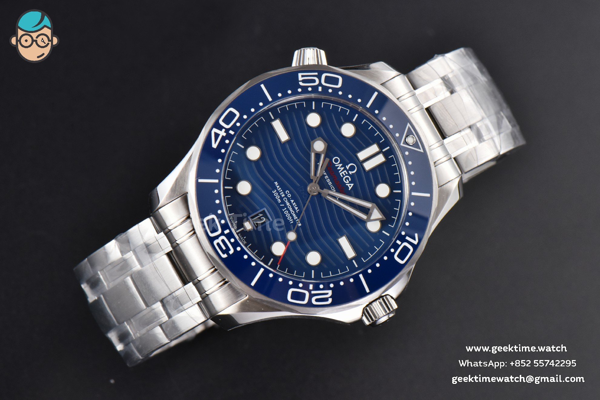 Seamaster Diver 300M 42mm ZF Blue Ceramic Blue Dial SS Bracelet A8800 - Image 10