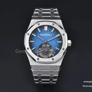 Royal Oak Tourbillon 41mm R8F SS Gradient Blue Dial SS Bracelet Flying Tourb V2