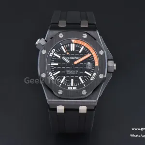 Royal Oak Offshore Diver 15707 42mm NOOB Black Ceramic Black Dial Rubber Strap A3120