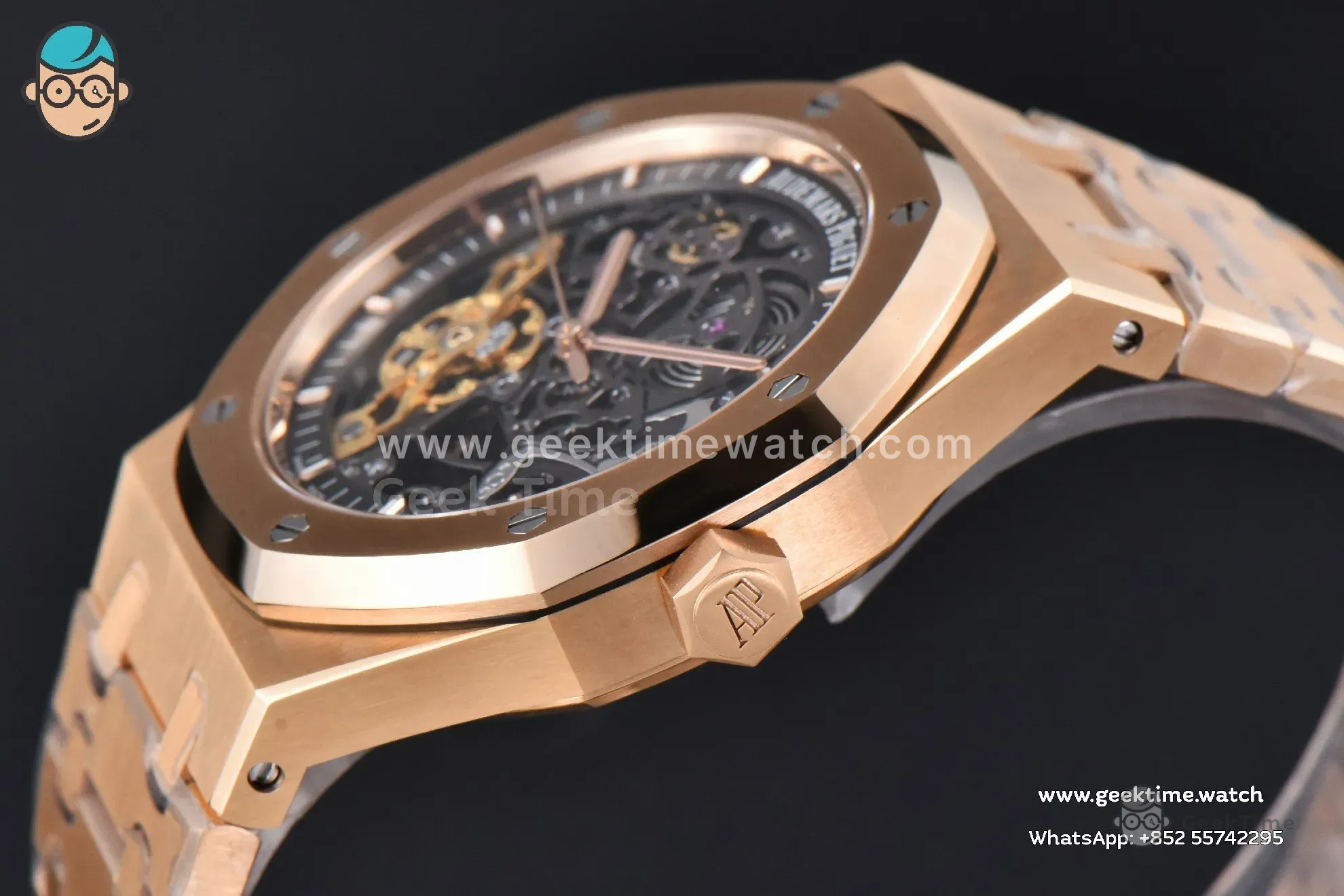 Royal Oak 15407 RG 41mm ZF esfera esqueleto brazalete RG A3132 - Image 6