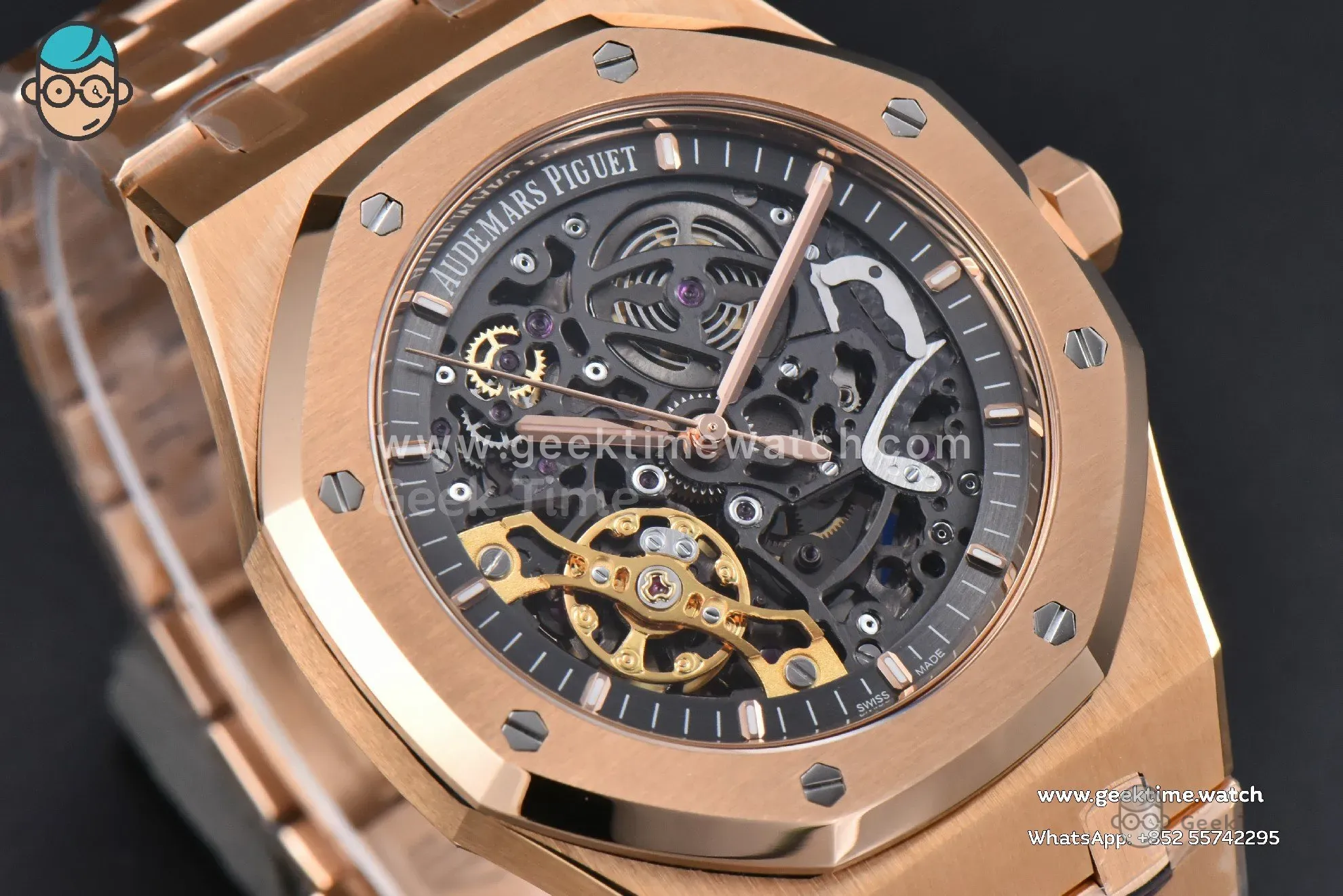 Royal Oak 15407 RG 41mm ZF esfera esqueleto brazalete RG A3132 - Image 13