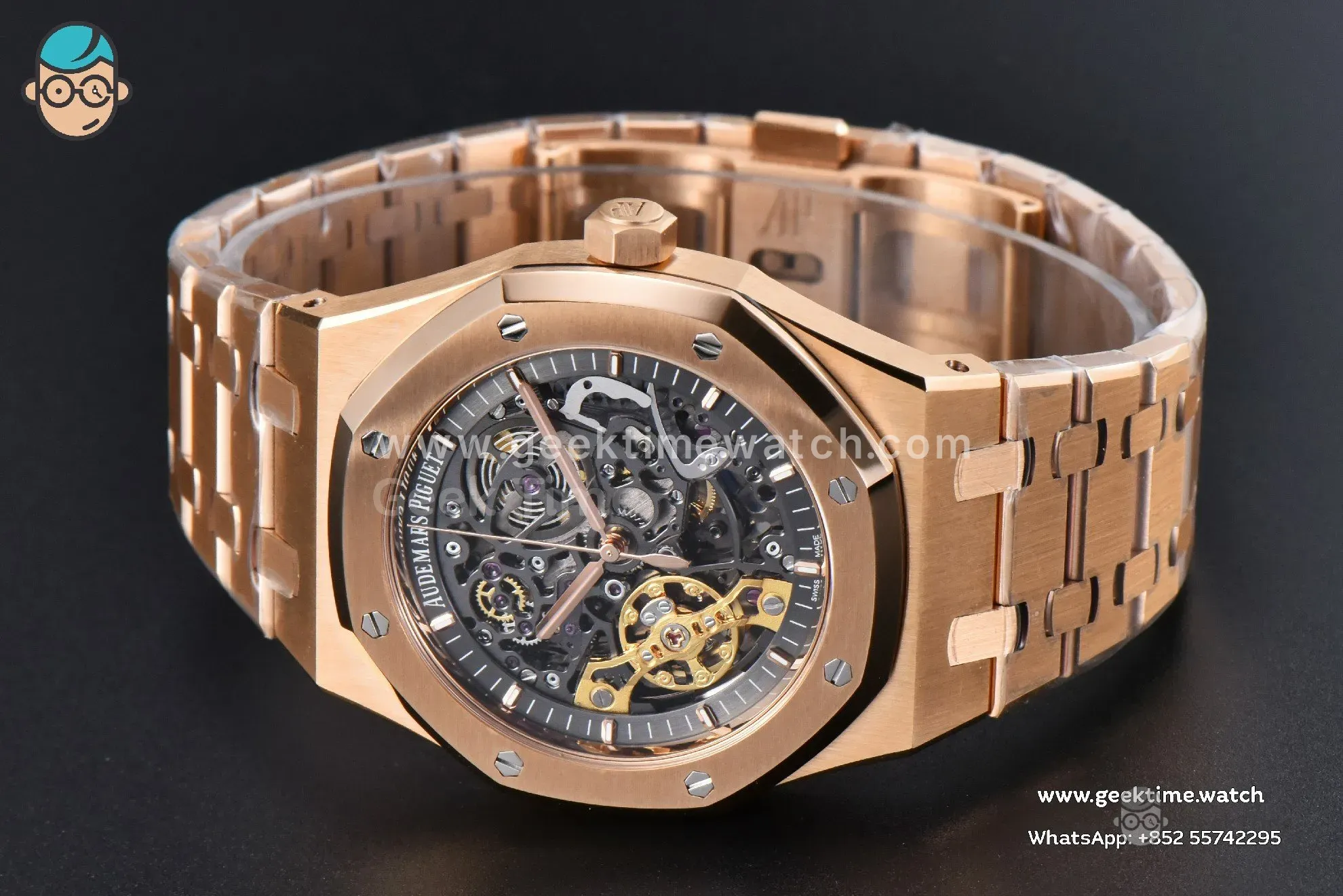 Royal Oak 15407 RG 41mm ZF esfera esqueleto brazalete RG A3132 - Image 11