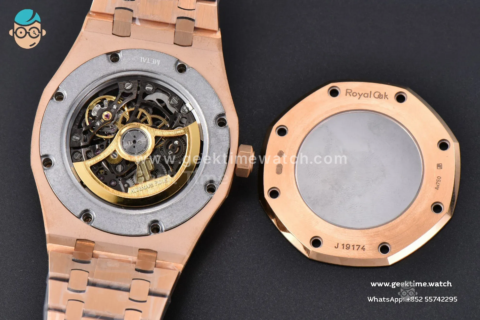 Royal Oak 15407 RG 41mm ZF esfera esqueleto brazalete RG A3132 - Image 15