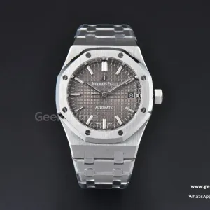 Royal Oak 37mm 15450 ZF Gray Textured Dial SS Bracelet SA3120 Super Clone