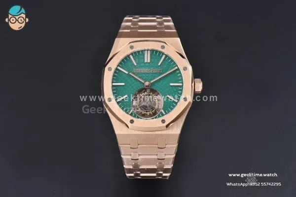 Royal Oak Tourbillon 41mm R8F RG esfera verde brazalete RG Flying Tourb V2