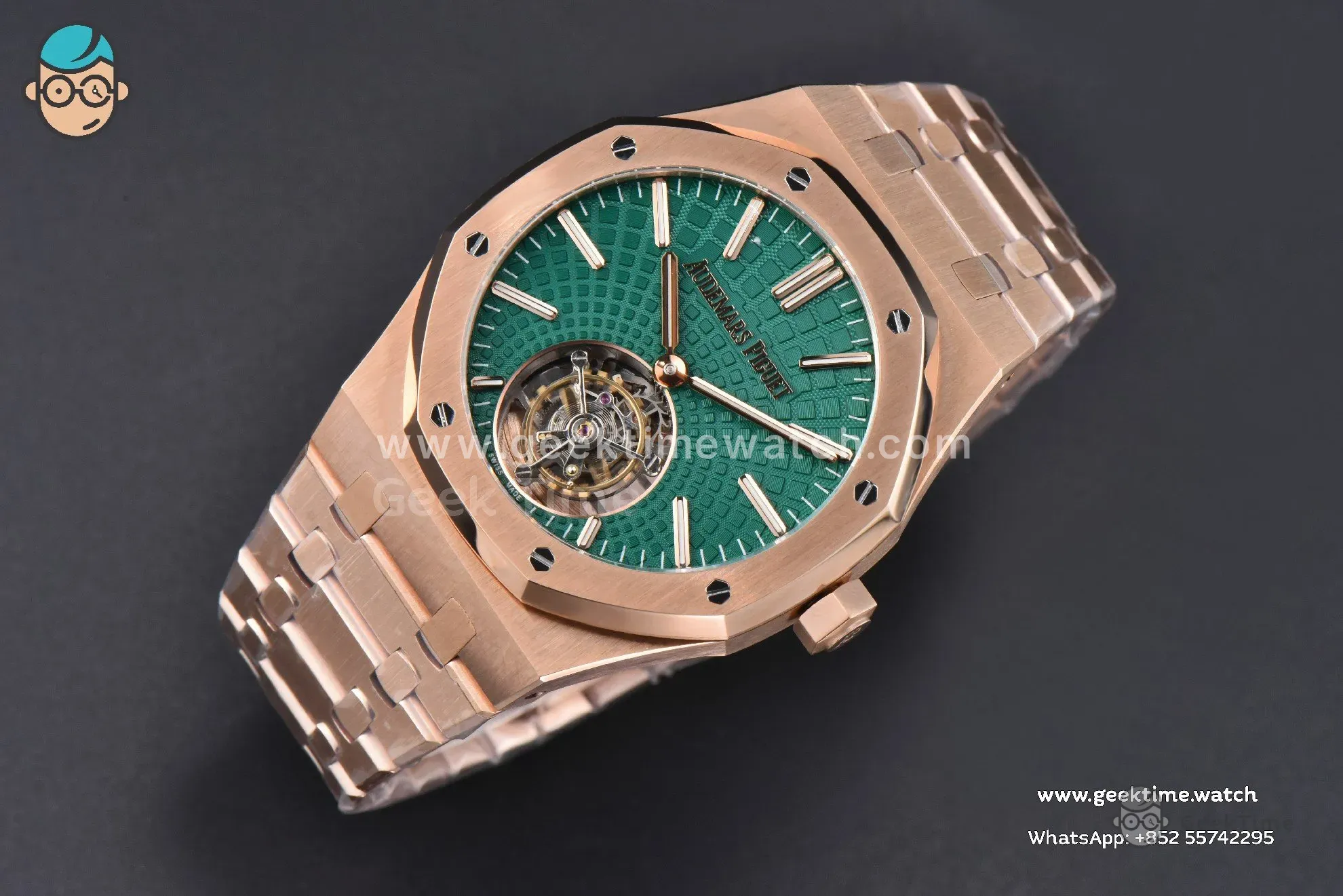 Royal Oak Tourbillon 41mm R8F RG esfera verde brazalete RG Flying Tourb V2 - Image 8