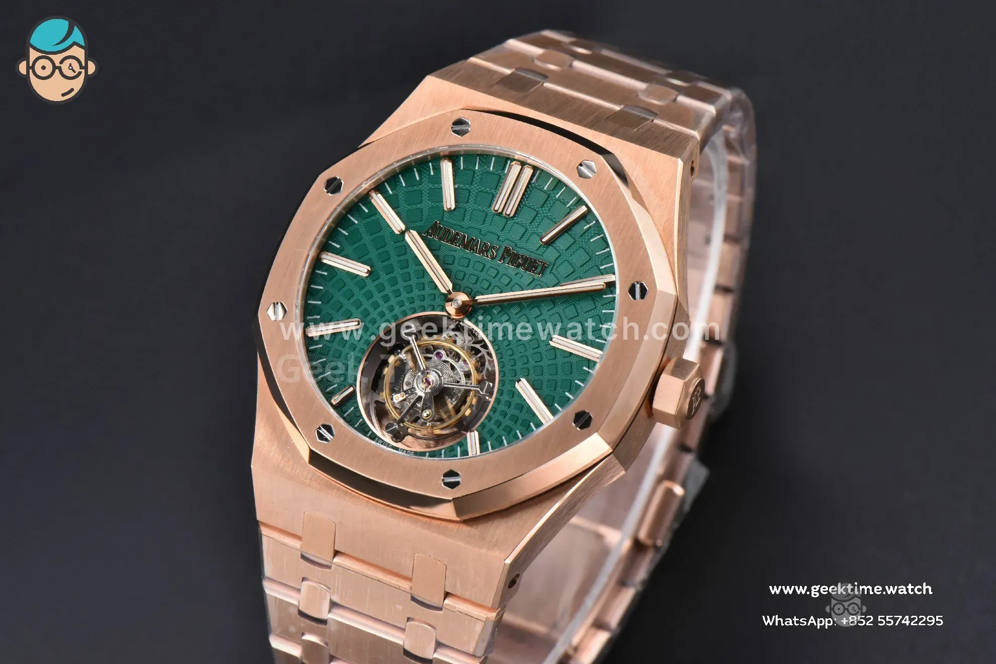 Royal Oak Tourbillon 41mm R8F RG esfera verde brazalete RG Flying Tourb V2 - Image 2