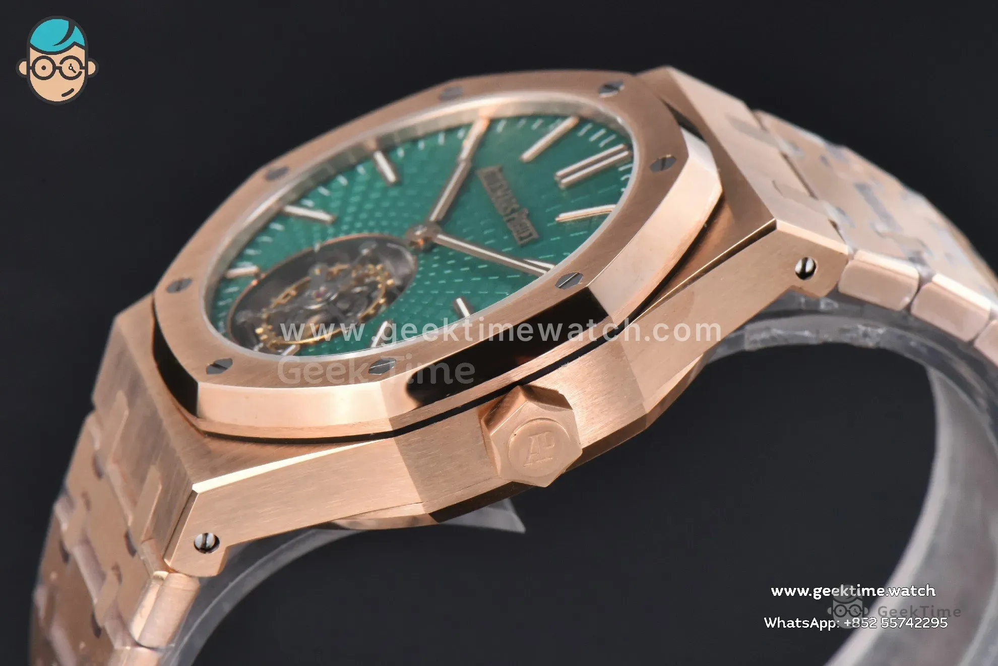 Royal Oak Tourbillon 41mm R8F RG esfera verde brazalete RG Flying Tourb V2 - Image 13